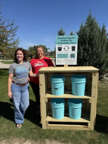 Students turn environmental lessons into Action Starlite Beach cleanup station